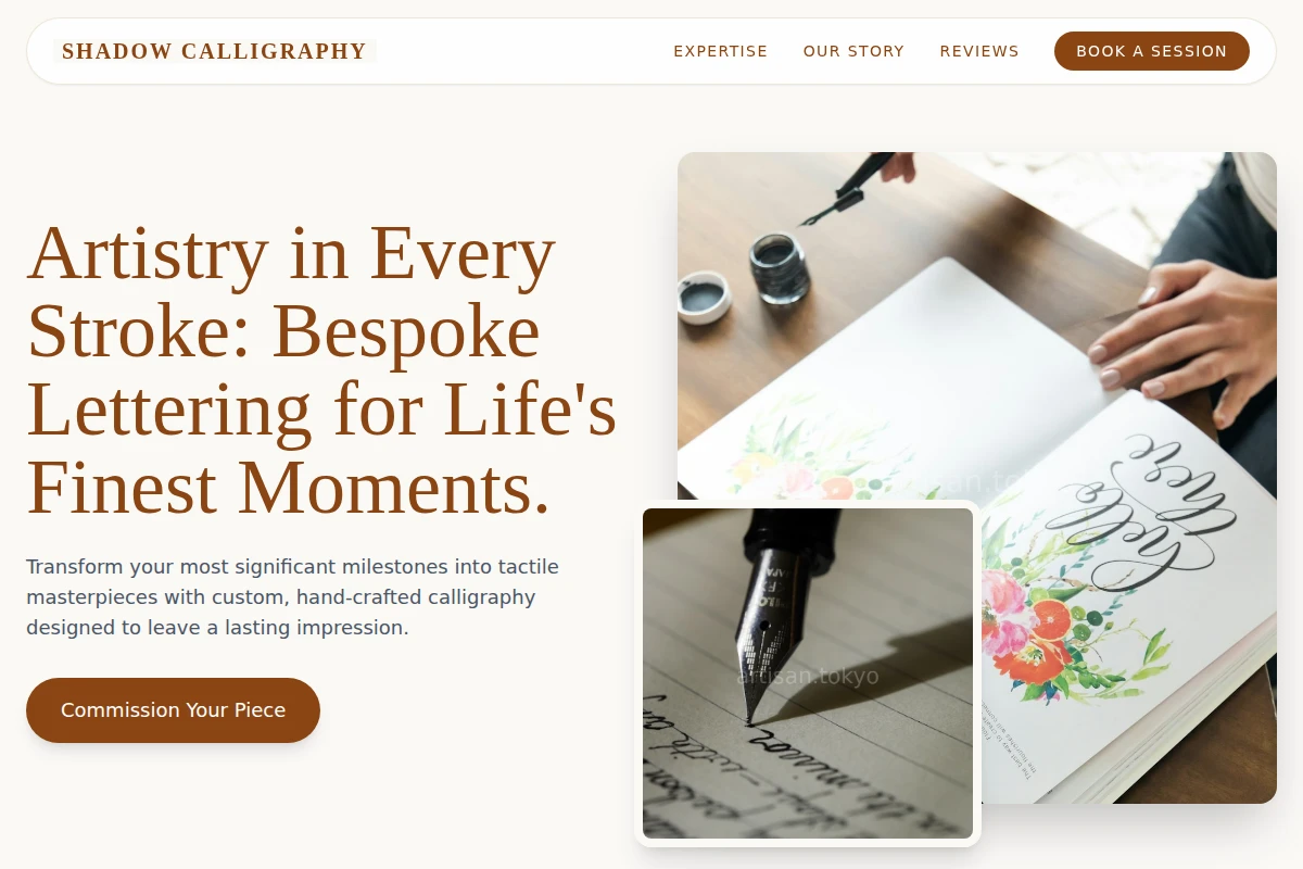 Shadow Calligraphy Lettering Studio